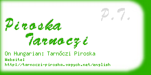 piroska tarnoczi business card